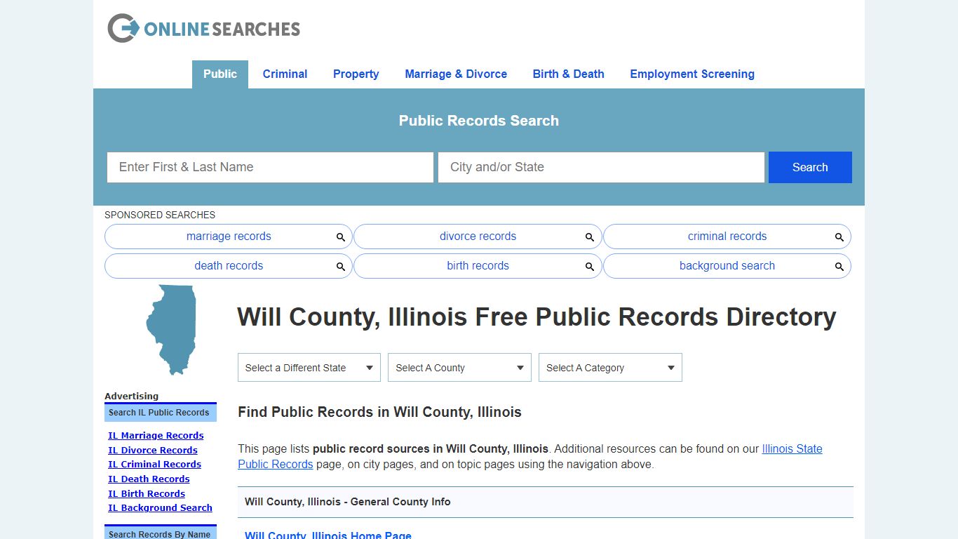Will County, Illinois Public Records Directory